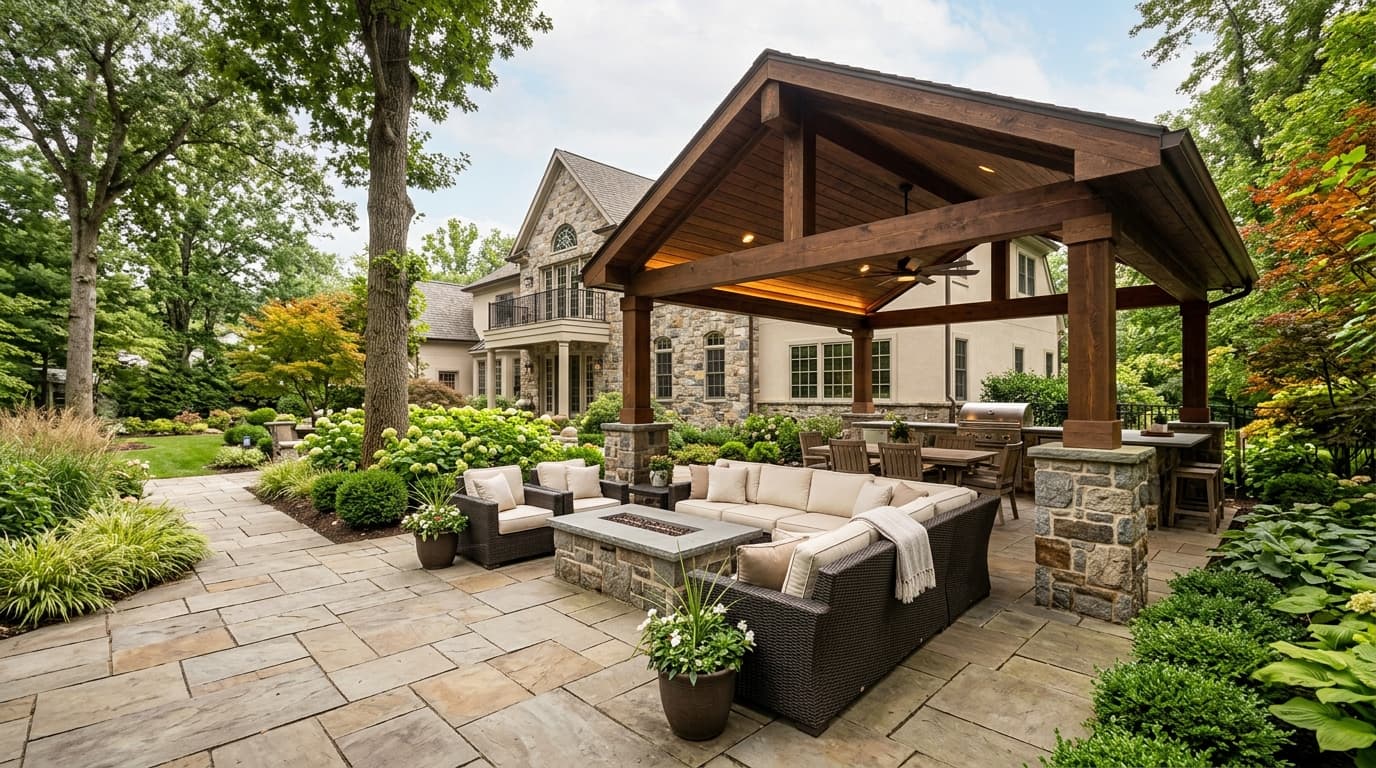 Custom Pavilion Builder — JHL Pergolas Chester County PA