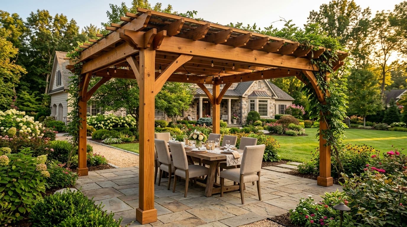 Covered Patio Structure in Newtown Square, PA — JHL Pergolas